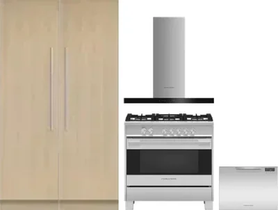 5 Piece Package Includes Refrigerator, Freezer, Range, Hood And Dishwasher